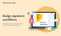 Screenshot of Signature Workflows can be set up to sign document in a specific order.