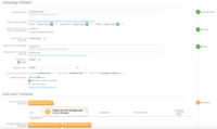 Screenshot of Email Campaign Setup Process