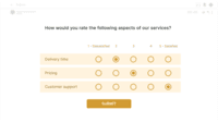 Screenshot of Email survey