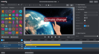 Screenshot of Combine motion graphics with animated text, music, voice-over, sounds to create any type of video: explainers, promotion videos, communication content, e-learning, tutorials - you name it.