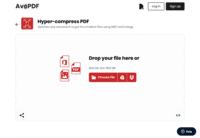 Screenshot of The Web application AvePDF offers an online tool to hyper-compress and optimize heavy and complex PDF documents.
