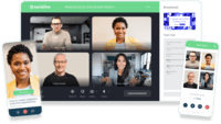 Screenshot of The Virtual Green Room is a production experience where users can collaborate, direct and record with on-air talent without being in the same room.