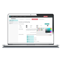 Screenshot of Match your brand design with custom colors on your own online scheduling tool.