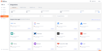 Screenshot of Integration page - The integration page has a library of over 200 in-depth direct SaaS integrations.
