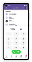 Screenshot of the dialer and search directory.
