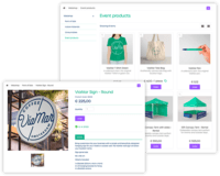 Screenshot of Marketing Shop: A one-stop shop where partners can  order brand and promotional materials from suppliers, eliminating administrative burdens.