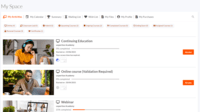 Screenshot of Learner personal space