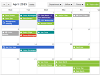 Screenshot of Staff Squared calendar