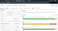 Screenshot of compliance program overview