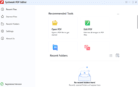 Screenshot of Interface of systweak pdf editor