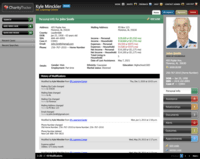 Screenshot of View of Case File within CharityTracker - Easy-to-navigate tabs on the right-side of the screen.