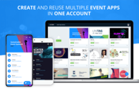 Screenshot of LineUpr users can create, update or reuse as many event apps as desired, as an option for organizers that do many events.