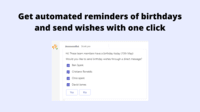 Screenshot of Get automated reminders of birthdays and send wishes with one click