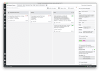 Screenshot of Document Kanban Boards: manage your project's work by organising the documents by tags or by moving them to the relevant kanban columns.