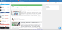Screenshot of eClincher Content Curation workspace