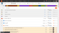 Screenshot of Task management