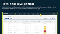 Screenshot of Control manufacturing production tasks and BOM lists - Katana