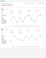Screenshot of Top-line and Traffic Trends Dashboard