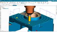 Screenshot of Prismatic part machining with NX CAM