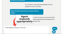 Screenshot of The agent responds appropriately.