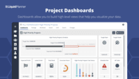 Screenshot of Project Dashboards allow users to build high-level views that help visualize data.