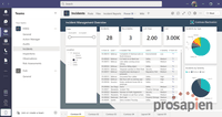 Screenshot of Pro-Sapien EHS Software integrates dashboards such as Incident Management Overview to Microsoft Teams