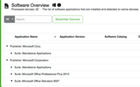 Screenshot of Software Overview Report