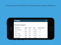 Screenshot of Track account activity and generate reports