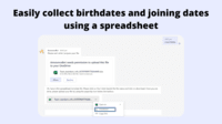 Screenshot of Easily collect birthdates and joining dates using a spreadsheet