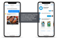 Screenshot of In addition to websites, Astute Bot can be deployed via SMS, social messaging, and more, allowing customers to engage using the channel of their choice.