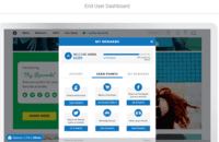 Screenshot of End user dashboard