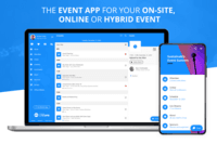 Screenshot of LineUpr offers hybrid event apps that connect attendees wherever they are. These event apps can be used for hybrid, on-site or online events.