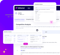 Screenshot of SEOwind competitive analysis