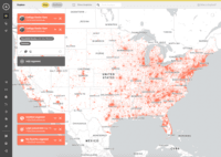 Screenshot of In Explore, visualize the location of your customer base, compare your customers to the rest of the population, and analyze where your best opportunities lie for specialized targeting campaigns.