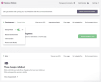 Screenshot of Umbraco Cloud environment overview