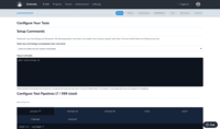 Screenshot of Simply enter your setup and test commands, or choose from templates available for a wide range of stacks.