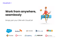 Screenshot of Work from anywhere when CloudCall integrates with Salesforce, Bullhorn, Vincere, Microsoft Dynamics 365, Zoho, Tracker, Access, CEIPAL, Mercury or Access Recruitment CRM