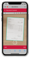 Screenshot of Scanbot Document Scanner SDK (Web)