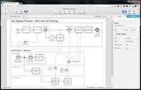 Screenshot of A dynamic user-flow diagram build in iRise