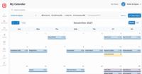 Screenshot of Calendar example from Opendate's venue management tools including holds, confirms and on-sale events.