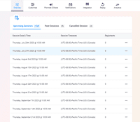 Screenshot of Automated Webinar scheduling