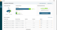 Screenshot of Rep View of Incentive Estimator: Where teams can see how much they can earn based on current opportunities.