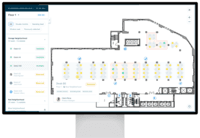 Screenshot of Employees can view and select a dedicated desk or workspace for the day (or multiple days), as well as make advanced or recurring reservations. Designate flexible or permanent seating and limit desk availability using custom schedules, and create a customizable floor plan complete with wayfinding and office amenities.