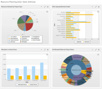 Screenshot of Resource focused dashboards and reports enable complete visibility of where your resources are being deployed and the demand for them in the future.