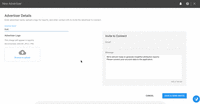 Screenshot of To invite to connect, enter the email address of your Advertiser’s Google Analytics Admin in the Email field.