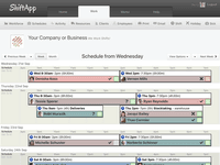 Screenshot of An example Employee Schedule screenshot from ShiftApp.com