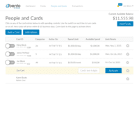 Screenshot of Create Employee cards or Utility cards with spend limits (e.g. $500/month)