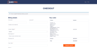 Screenshot of ShedPro - "Checkout" Page