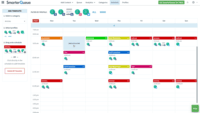 Screenshot of INteractive calendar view of scheduled social media posts