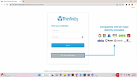 Screenshot of Multiple Indentities provider login.